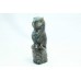 Handcrafted Natural Labradorite grey stone Owl Bird Figure Home Decorative item